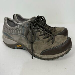 Dansko Grey Gray Leather Clogs Shoes Comfort